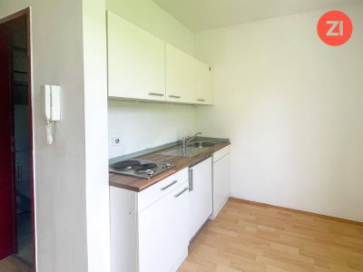 1-Zimmer-Studentenwohnung mit Blick auf die JKU