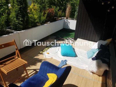 Tauschwohnung: 2 Zimmer DG-Harlaching mit Rundum-Dachterrasse