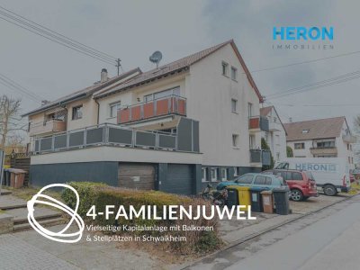 4-FAMILIENJUWEL – Vielseitige Kapitalanlage mit Balkonen & Stellplätzen in Schwaikheim