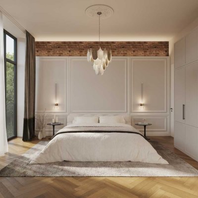 Hochwertige 2-Zimmer-Wohnung mit Balkon, Ankleide und freistehender Badewanne