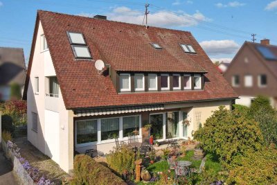 Viel Platz für die ganze Familie – Wohnen auf zwei Ebenen mit eigenem Gartenanteil in Altdorf