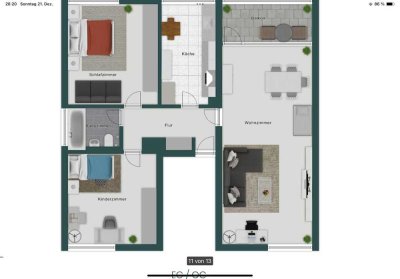Helle 3-Zimmer Wohnung in Ludwigshafen-Mundenheim