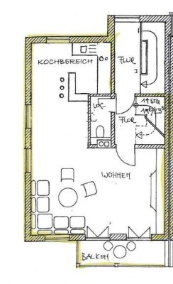 Exklusive 2,5 Zi. Maisonette mit Mosaikakzent und privatem Rückzugsbereich
