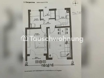 Tauschwohnung: 2 Zimmer Wohnung mit großem Südbalkon, U3 + S7