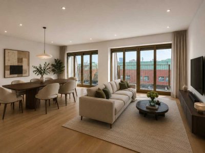 Penthouse-Finale in Mannheims 1A-Lage: 31 m² Dachterrasse mit Weitblick