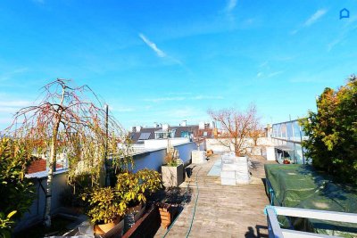 Großzügige Luxuriöse 146 m² DG-Wohnung mit 60 m² + 6 m² Terrasse samt Blick über Wien, 4 Zimmer plus Ess-Küche, AR, 2 Bäder 2Wc´s, hohe Räume