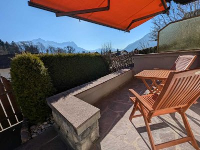 Sonnige möblierte Erdgeschosswohnung  mit herrlichem Bergblick