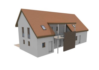 Hünfeld-Oberrombach: SCHLAUER WOHNEN: Neubau-KfW 55 Dachgeschosswohnung mit verstecktem Raumwunder