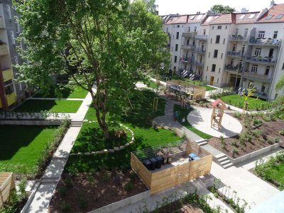 attraktive 5- Zimmerwohnung mit eigenem Garten im Leipziger Brunnenviertel