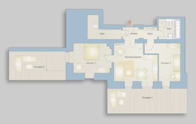 ++ ERSTBEZUG // Zwei große Terrassen (1) // 3 Zimmer // Parkettboden ++