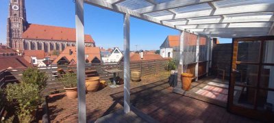 Möblierte 2 Zi. Dachterrassenwohnung im Herzen von Landshut