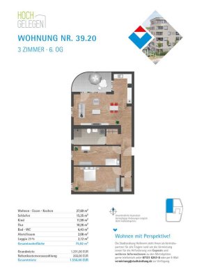 ERSTBEZUG JULI 2026 im Hochgelegen ! Attraktive 3 Zimmer-Wohnung TYP  E