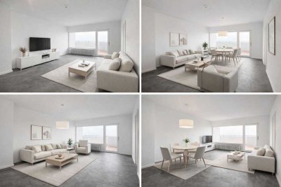 Charmante 1-Zimmer Wohnung im 9. OG mit Balkon in Germersheim - Tiefgaragenstellplatz -Küche, BAD,WC