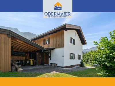 Doppelhaushälfte mit Entwicklungspotenzial & herrlichem 270°-Panorama-Blick in OBERAMMERGAU