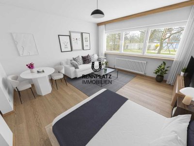 1,5-Zimmer-Wohnung mit Sanierungsbedarf im Regensburger Westen. Sofort verfügbar.