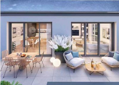 Erstbezug: Stilvolle 4-Zimmer-Terrassenwohnung mit gehobener Innenausstattung in Hanau