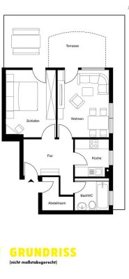 2-Zimmer-Souterrain-Wohnung mit Terrasse, Tageslichtbad & Stellplatz – Erstbezug nach Renovierung