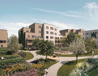 Erstbezug, 4-Zi.-Gartenwohnung mit Tageslichtbad und Einbauküche