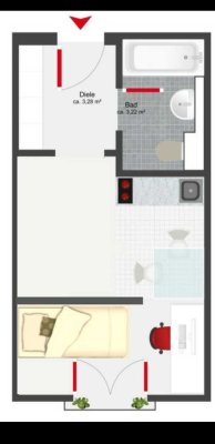 1.5 Zimmer-Wohnung mit Tiefgaragenstellplatz