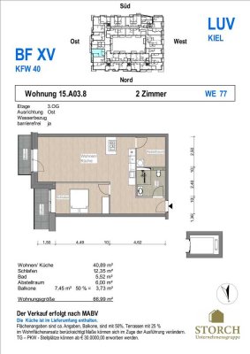 Wohnen in der Stadt mit Wasserbezug 2-Zimmer-Neubauwohung im Baufeld XV KfW 40