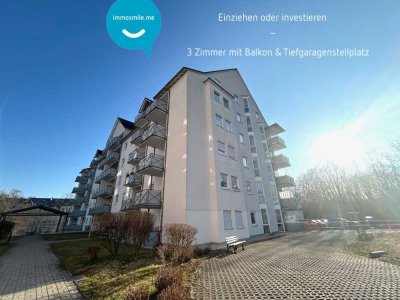 Eigentumswohnung • 3-Zimmer• in Bernsdorf • Balkon • TG-Stellplatz • zum Kauf • jetzt anrufen