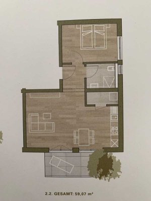 Stilvolle 2-Zimmer-Wohnung mit luxuriöser Innenausstattung mit Balkon in Würzburg
