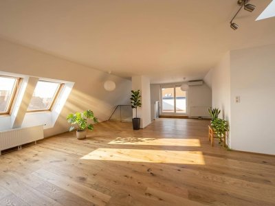 Dein neues City-Upgrade: Moderne Maisonette mit 2 Terrassen nahe Westbahnhof