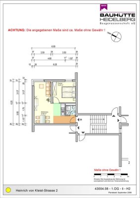2 Zimmer-Studentenwohnung in Dossenheim