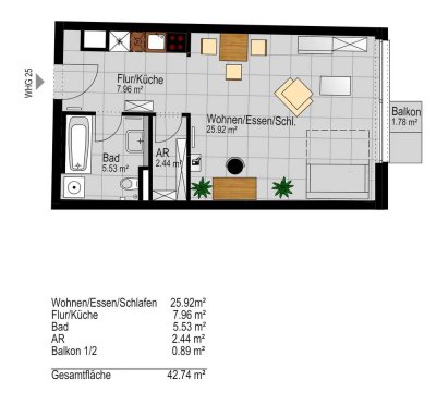 Nachmieter gesucht - Stilvolle 1-Zimmer-Wohnung in Puchheim