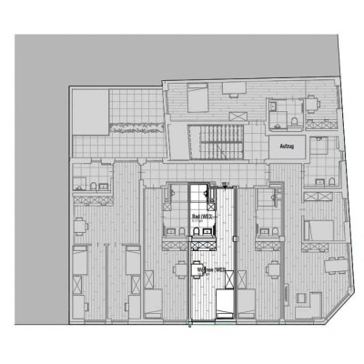 WE3 All-inclusive-Miete: exklusiver vollmöblierter Neubau, 1-Zi-Wohnung mit Einbauküche