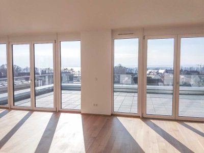 Exklusive 4-Zimmer-Penthouse-Wohnung mit luxuriöser Innenausstattung in FN Neue Mitte mit Seeblick