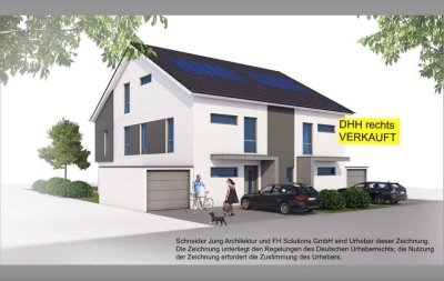 *** Taunusstein-Hahn / individ. planb. DHH-Neubau (mit FESTPREIS u. verbindl. Terminschiene) m. KG.