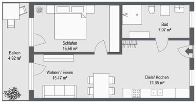 Betreutes Wohnen in Altdorf - Helle 2-Zimmer-OG-Wohnung mit Balkon!