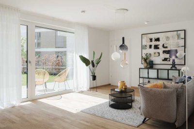 Wohnen am Wasser: 2-Zimmer-Wohnung mit Garten
