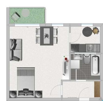 Erstbezug nach Sanierung mit Balkon: Geschmackvolle 1-Raum-Wohnung mit geh. Innenausstattung