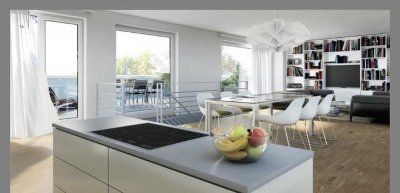 Top moderne Penthouse-Wohnung mit riesiger Dachterrasse in toller Lage