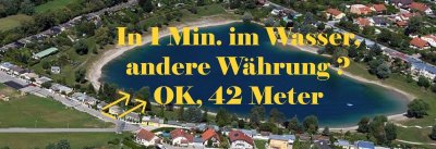 45 m2 Terrasse, mit Seeblick der beeindruckt ! In 1 Minute im Wasser ! 117 m2 Nutzfläche = 63 m2 Wohnfläche.+ 54 m2 Terrasse +3 eigene Parkplätze + 20 Jahre hauptsächlich Wochenende + Hochwassersicher + 1A Infrastruktur + 35 Min. z. B. nach Wien + Lage + 