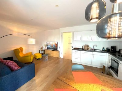 Möblierte, barrierefreie 2-Zimmer-EG-Wohnung mit Terrasse in Augsburg-Göggingen