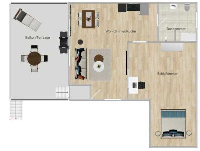 City Wohnung in Freiburg Herdern/ 2-Zimmer