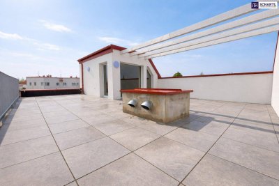 Penthouse-Feeling pur: Moderne Neubauwohnung mit großzügiger Wohnfläche, Balkon und beeindruckender Dachterrasse!