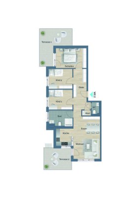 Moderne 4,5-Zimmer-Wohnung im Neubau – Ihr neues Zuhause im Erdgeschoss in Alfdorf! Wohnung Nr. 10