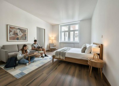 RENOVIERT — STARTERWOHNUNG | BJ ca. 1940 | 1 Zimmer | ca. 29 m² WFL | 3. Liftstock