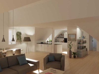 2024 kernsaniert mit Einbauküche: Exklusive 2,5-Zimmer-DG-Wohnung mit geh. Innenausstattung