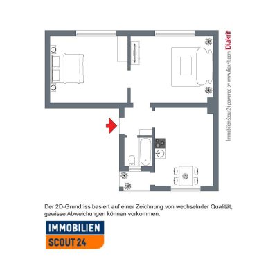 Ruck-Zuck inner City 2-Zimmer-Wohnung in Duisburg Neudorf