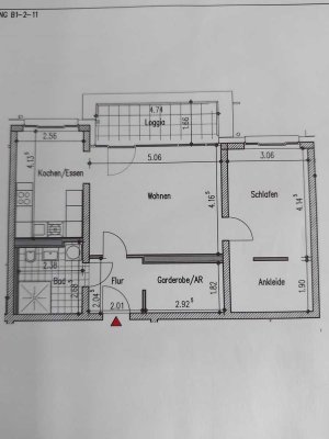 Neuwertige 2,5-Zimmer Wohnung im 3. OG in Nürnberg-Muggenhof