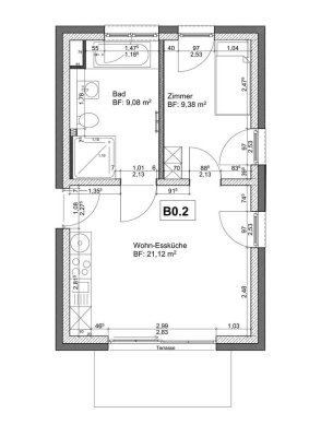 Schöne 2-Zimmer-Wohnung EG in Offenburg