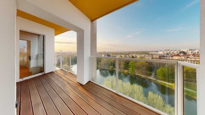 Loftleben am Wasser: Bezugsfreies Penthouse mit Luxusausstattung und Balkonen