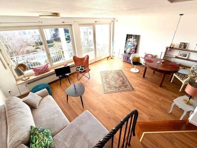 Außergewöhnliche möblierte 2-Zimmer-Maisonette mit Balkon – ideal für Business & Expats