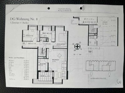Helle 4-Zimmer Maisonette-Wohnung im 3. OG mit Balkon und 2 Bädern zuzüglich Gäste WC in Mering