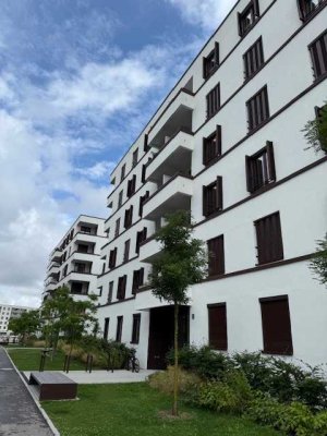 Geschmackvolle Neubau 2-Zimmer-Wohnung mit gehobener Innenausstattung mit Balkon und EBK